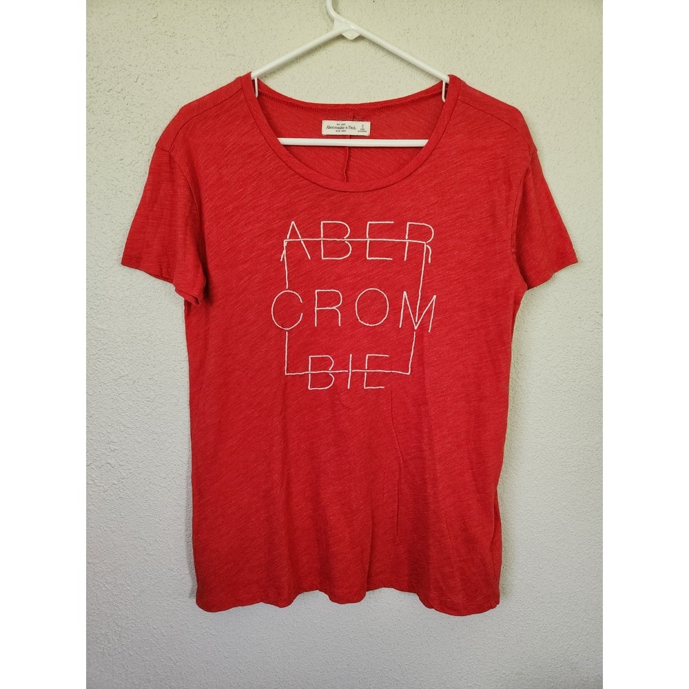 Abercrombie Fitch Short Sleeve Red T Shirt Womens‎ Small